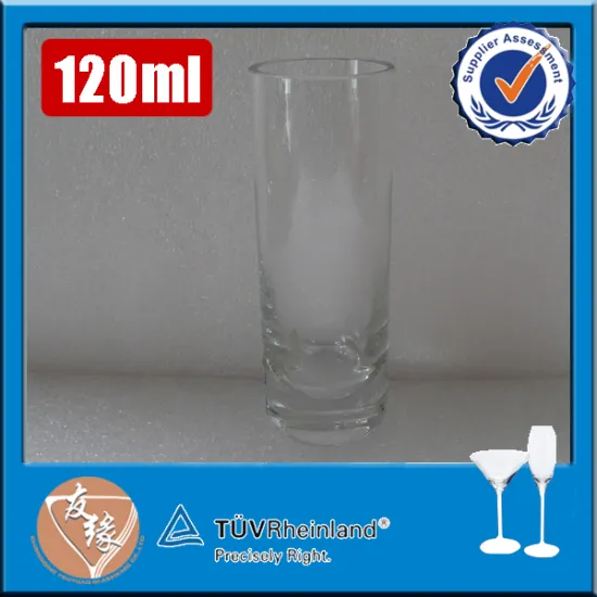 Wholesale promotional bottom price 120ml cylinder OEM tall bullet personalized shot glasses