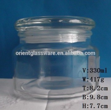 330ml 11oz popular glass candle wax jar with lid
