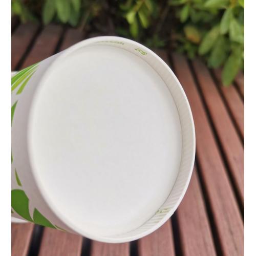 PLA Compostable Einwegkaffee Tee Pappbecher 8oz