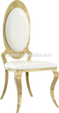 gold color leather dining chair round back stainless steel home design