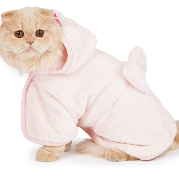 Kleine hond kattenmicrofiber handdoek