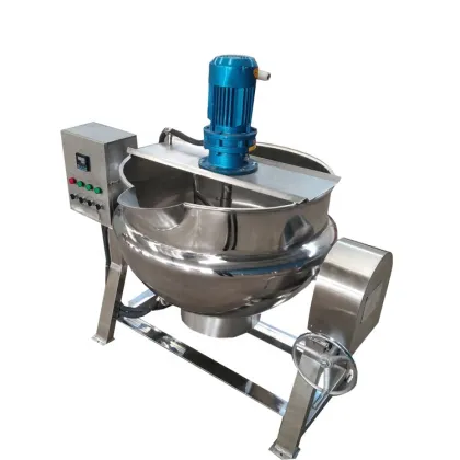 Industrial Tilting Gas Jacketed Steam Kettle 200 Liter Cooking Kettle