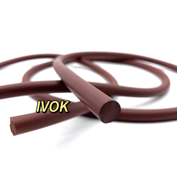 IVOK Black Fluorine Rubber Solid Round Strip - NBR Material Oil Resistant Sealing Rope