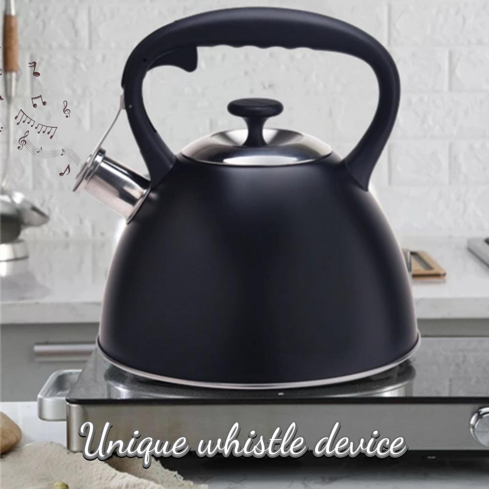 UPware 2.1 Quart Enamel-on-Steel Whistling Tea Kettle (Black Cat) 