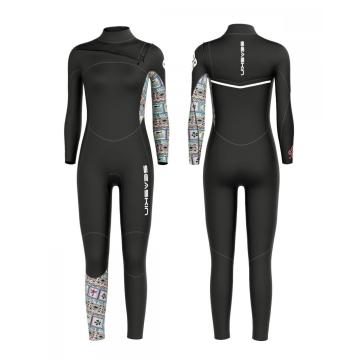 Zeegezein dames 4/3 mm stretch stoomboot hoog elastisch vol wetsuit