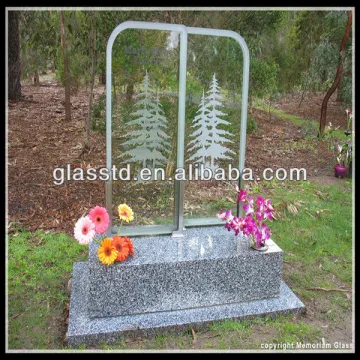 glass bench tombstone