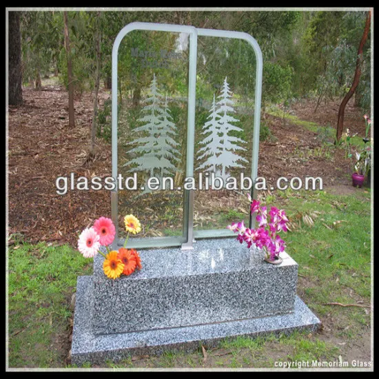 glass bench tombstone