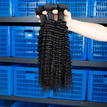 100 % Virgin Remy Kinky Curly Chinese Girl Hair Extension Factory Direct Sale Chinese Human Hair Bundles