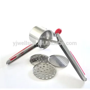 Potato Ricer Potato Chipper with 3 Replaceable discs