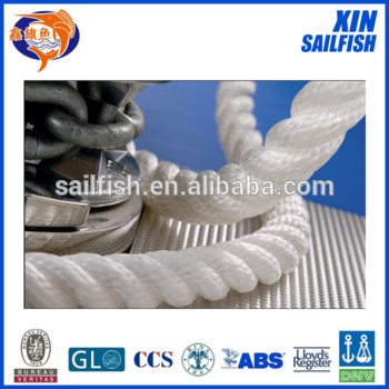 3-strand nylon material fishing rope made in five star factory