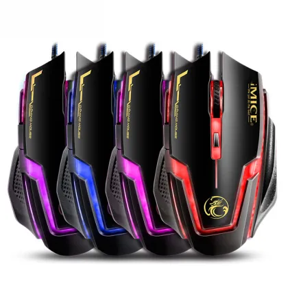 Professional Gaming Mouse with LED Optical USB for PC and Laptop: Silent and Designed for Gamers