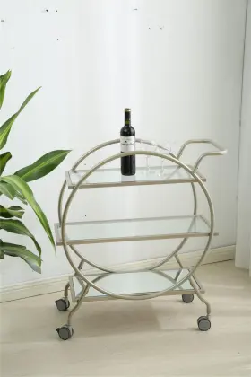 storage trolley with tempered glass levia