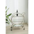 tempered glass storage trolley for bar