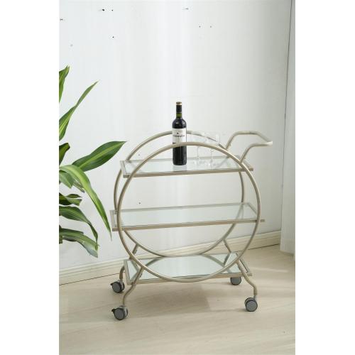 storage trolley with tempered glass