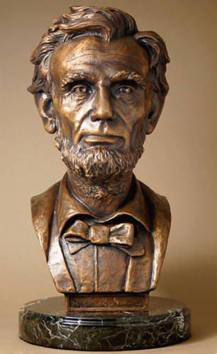 Lincoln brons byst konstverk till salu