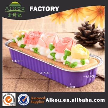 FDA certificate colorful disposable aluminum foil loaf pan with lid