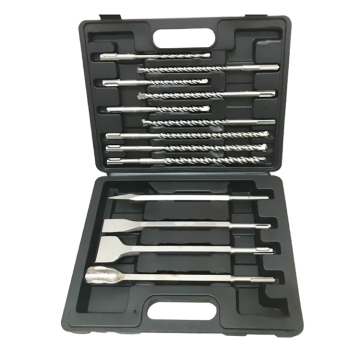 13pcs Electric Hammer Drill Bits Chisel Kit with SDS Plus Shank for Masonry and Concrete