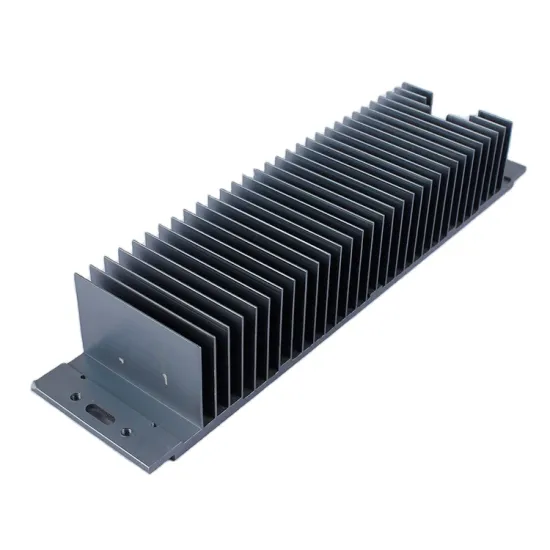 Large Silver-Black Anodized Rectangular Aluminum Radiator for Power Transformer