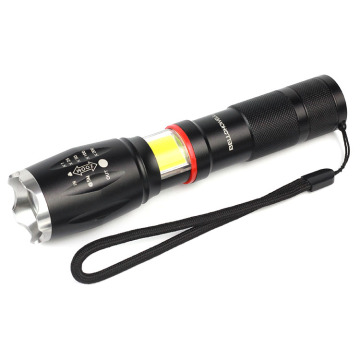 Portable Groothandel zaklamp met lanyard: 18650 of droge batterijvermogen, beschikt over witte en rode LED, MR Light LED -fakkel
