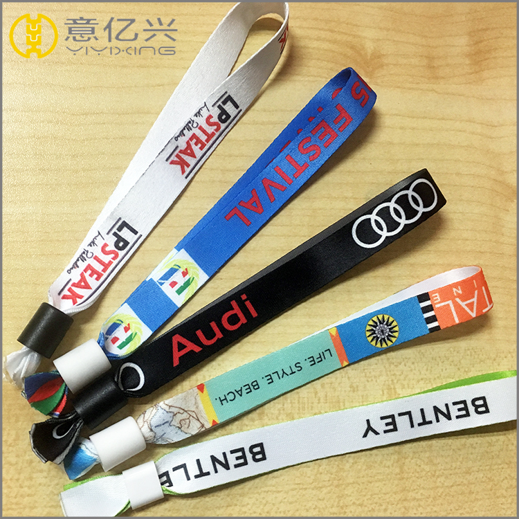 Polyester Short ID Badge Wrist Strap Lanyard