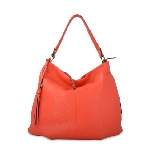 Cognac Leather Large Hobo Bag for Work Travel