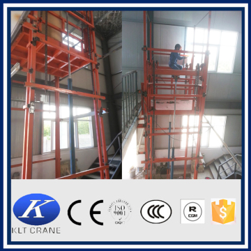 heavy duty chain guide rail hydraulic cargo lift elevator
