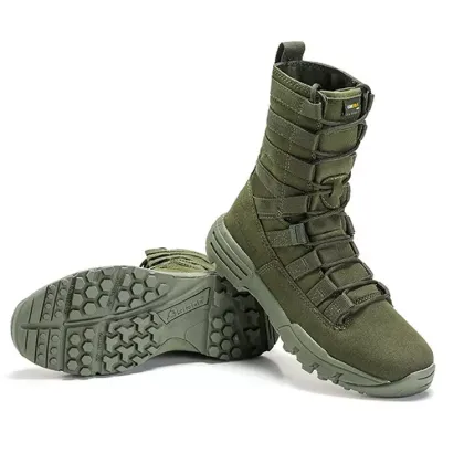Black Tactical Snow Hiking Boots for Men - Outdoor Trekking Boots