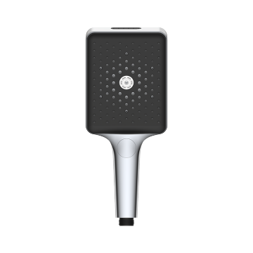 4-Function Square Hand Shower with Spray Gun and Silicone Nozzle