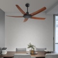 Smart Wood Grain Ceiling Fan Features Energy Saving
