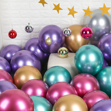 Pearlescent decorative balloons scene arrangement balloons