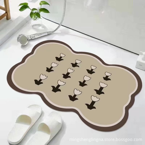 Super Absorbent Rubber Backed quick dry bath mat
