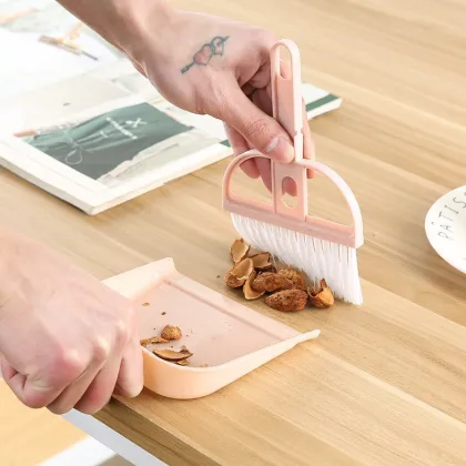 Mini Cleaning Brush Small Broom Dustpans Set Desktop Sweeper Garbage Cleaning Shovel Table Household Cleaning Tools