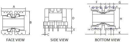 PQ 2016 Power pulse Transformer