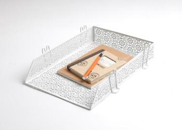 Wire Metal Punch Office Organizer-Stackable Document Tray
