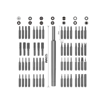 63-Piece Mini Screwdriver Bits Set: Comprehensive Electronics Repair and Precision Tool Kit