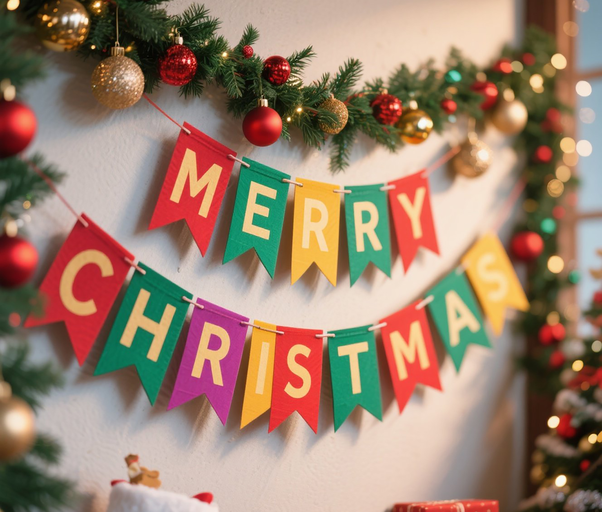 Christmas flag for garden