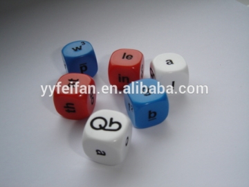 factory direct supply 6 sides acrylic game dice,can choose your own logo