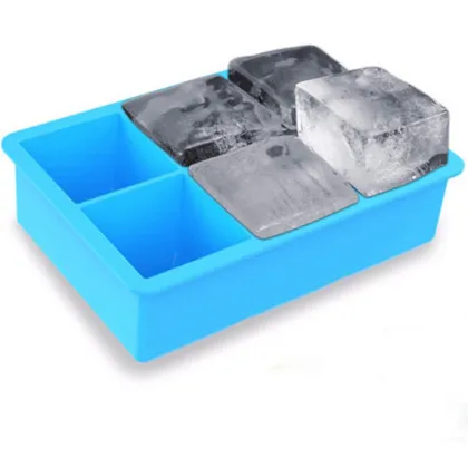DIY Food Freezer Box: 6-Hole Silicone Ice Cube Tray for Whiskey