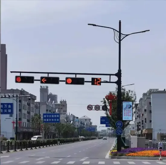 Manufacturer-Free Design Octagonal Tapered Galvanized Steel LED Traffic Signal Light Poles - 3m to 12m