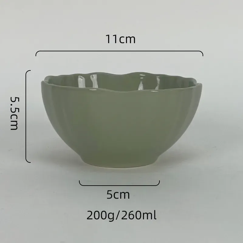 4.5 Inch Stoneware Ceramic Porcelain Bowl with Painting Colors
