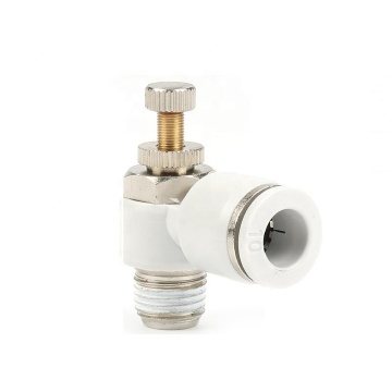 SL Series Plastic Tube Air Pipe Fitting - One Touch Quick Pneumatic Fitting with Flow Control and Throttle Speed Control Valves
