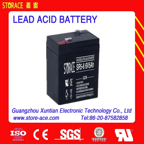 lead acid battery 6v 5ah for alarm system