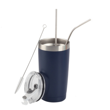 Travel Coffee Mug with Straw