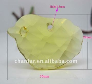 chicken shape crystal pendant beads for decoration, jewelry ornament
