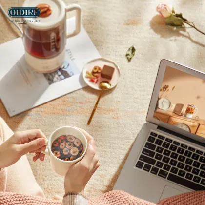 OIDIRE 600ml Health Tea Transparent Borosilicate Glass Tea Pot