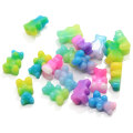 Hot Verkoop Gummy Bear Resin Cabochon Gradient Ramp Kleur Plaksteen Animal Charms voor Sleutelhanger Drop Earring Maken