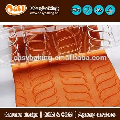 Food grade embossing fondant cake decorating wave style acrylic rolling pin
