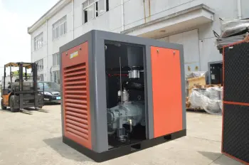Hight Efficient Low Pressure Air Compressor / Electric Screw Air Compressors 4 Bar