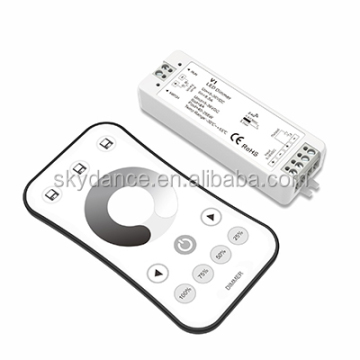 Skydance RF 1 Channel Single Color Constant Voltage PWM LED Dimmer and Controller Kit V1+R6-1