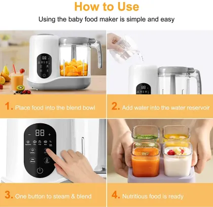 Babycook Food Grinder: Automatic Household Baby Food Steamer Blender Processor